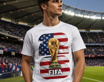 USA World Cup Trophy Soccer Tee | Vintage FIFA Fan Apparel