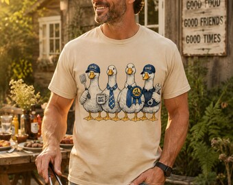 Funny Goose Dad Shirt, Farmhouse Graphic Tee, Father's Day Gift