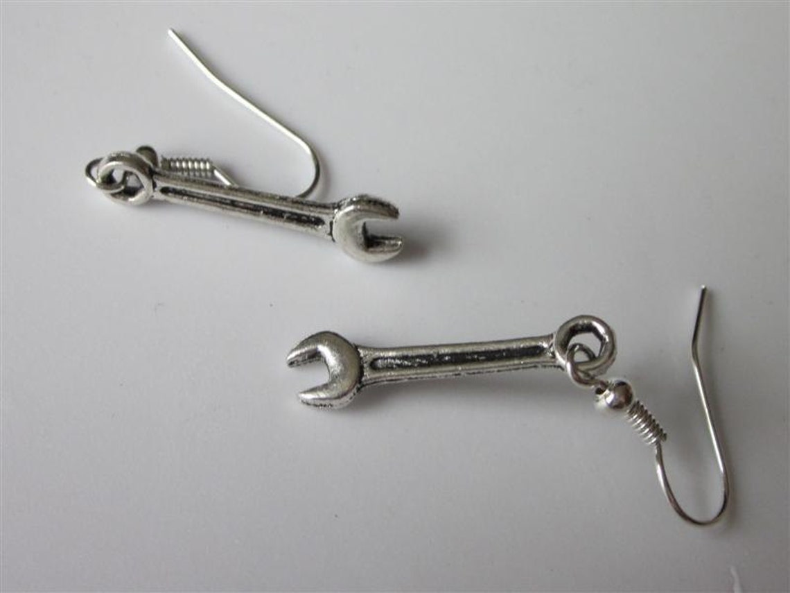 Wrench Earrings Miniature Hand Tools Dangle Tool Earrings Etsy