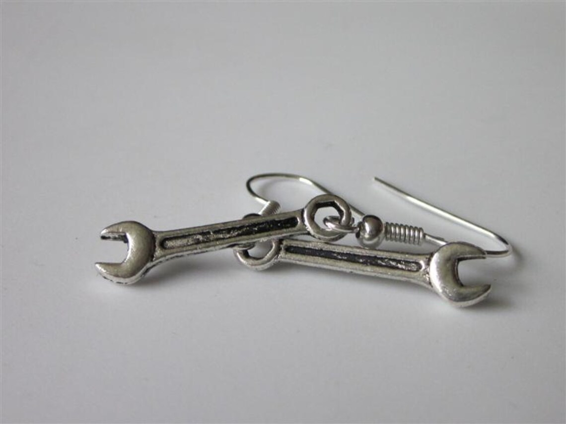 Wrench Earrings Miniature Hand Tools Dangle Tool Earrings Etsy