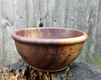 Wood Bowl, Reclaimed Walnut Wood Wooden Bowl, Rustic Farmhouse Home Decor, Hand Turned Walnut Wood Bowl, Sunset Turnings