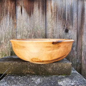 Wood Bowl, Reclaimed Ambrosia Maple Wood Wooden Bowl, Rustic Farmhouse Home Decor, Hand Turned Maple Wood Bowl, Sunset Turnings image 2