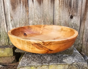 Wood Bowl, Reclaimed Ambrosia Maple Wood Wooden Bowl, Rustic Farmhouse Home Decor, Hand Turned Maple Wood Bowl, Sunset Turnings