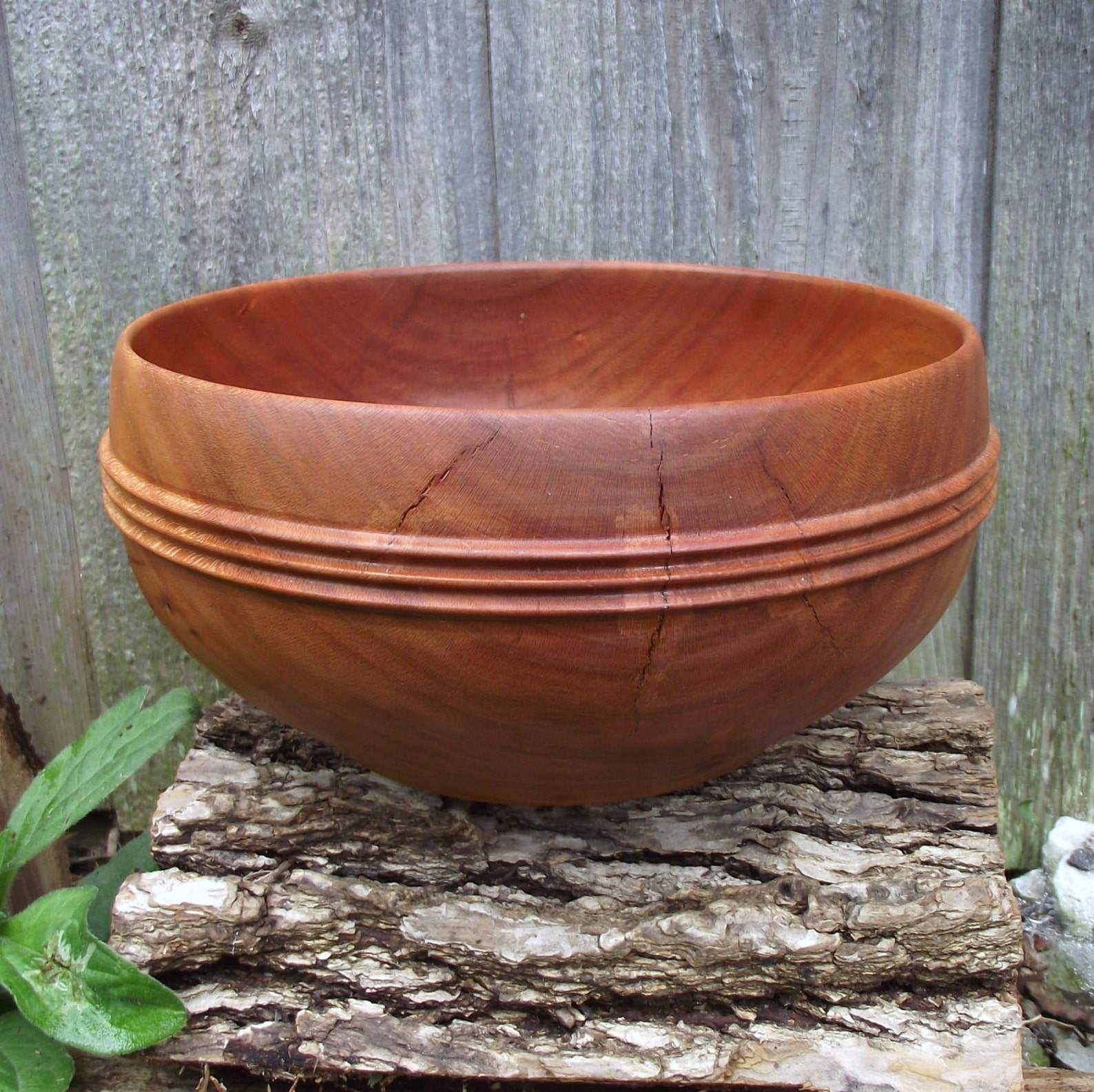 RESERVED Bowl Wooden Bowl Wood Bowl Cherry Wood Bowl Etsy