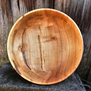 Wood Bowl, Reclaimed Ambrosia Maple Wood Wooden Bowl, Rustic Farmhouse Home Decor, Hand Turned Maple Wood Bowl, Sunset Turnings image 1