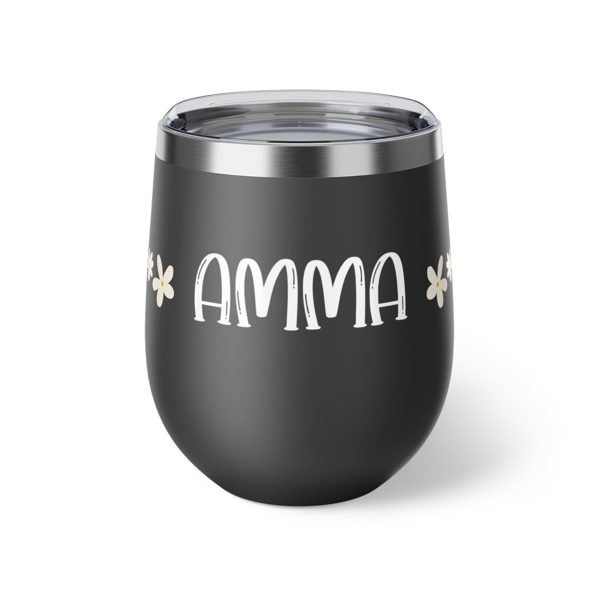 Amma Insulated Wine Tumbler: Tamil Mom Gift, 12oz
