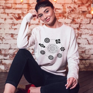 Chakra Sweatshirt | Mandala Shirt | Meditation Shirt | Women Yoga Shirt | Seven Chakras Shirt