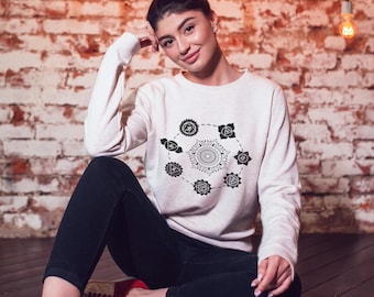 Chakra Mandala Sweatshirt: Women's Yoga Meditation Shirt