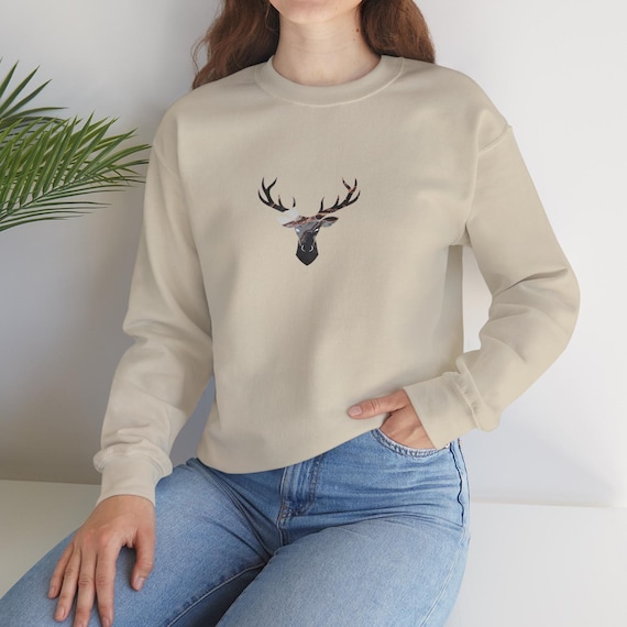 Damenpullover Pullover Sweater Pullover Hirsch Christmas Deer