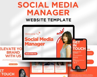 Social Media Portfolio Website: Bearbeitbare Canva Vorlage