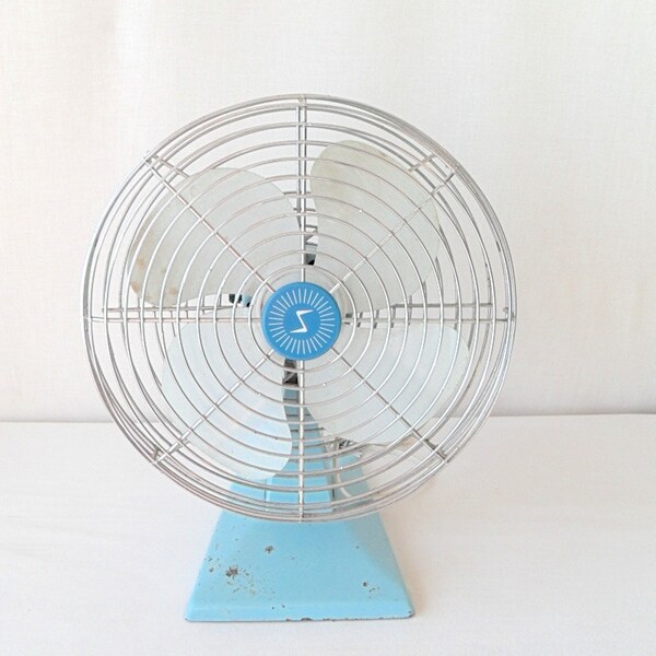 Shabby Chic Desk Fan Robins Egg Blue