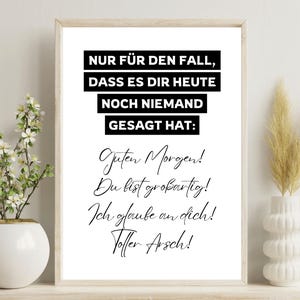Por precaução... bunda gostosa! - Lettering para cartazes, telas, cartões etc. | máx. DIN A3 / 30 x 40 cm | Decoração | dizendo | preto e branco