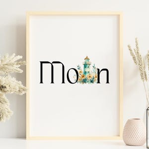 Olá com Leuchttum - letras para cartazes, telas, cartões etc. | máx. DIN A3 / 30 x 40 cm | Decoração | dizendo | Decoração de parede | Mural