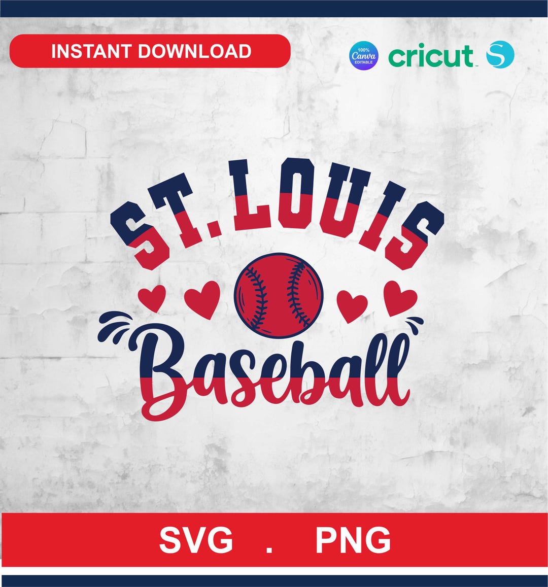 St Louis Baseball PNG - St Louis SVG | St Louis T-shirt | St Louis ...