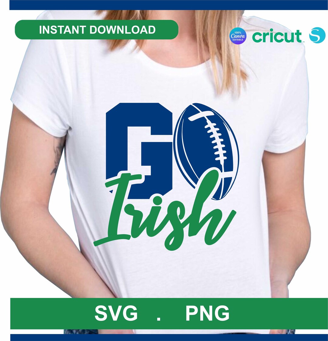 Go Irish Football SVG PNG - Go Irish T-shirt | Go Irish Sublimation ...