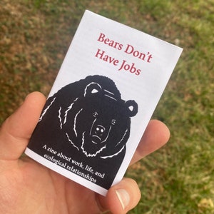 zines: Bears Don't Have Jobs