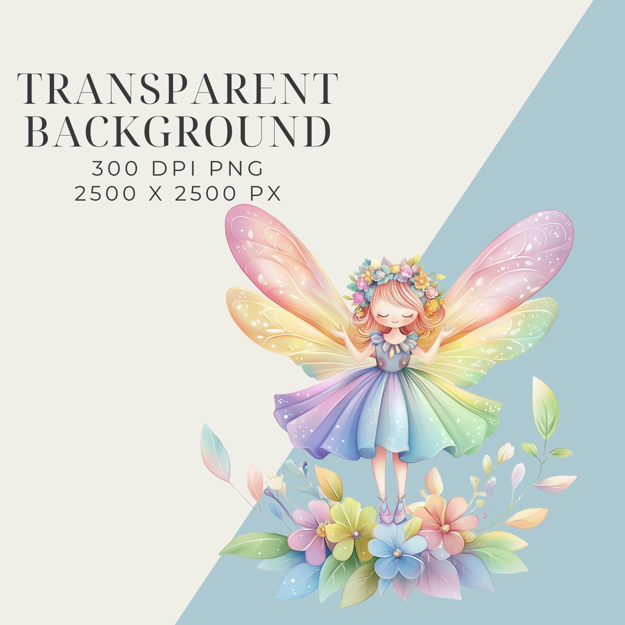 Magical Garden Flower Fairy Clipart PNG - Enchanted Floral Illustration ...