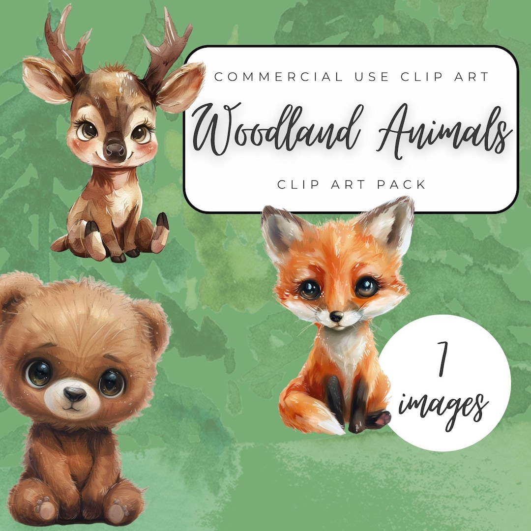 Watercolor Woodland Animals Clipart Pack | Forest Animal Illustrations ...