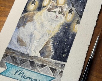 Custom Pet Portrait - Watercolor Original Painting