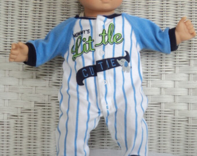 Bitty Baby Boy Baseball Footed Pajamas Etsy