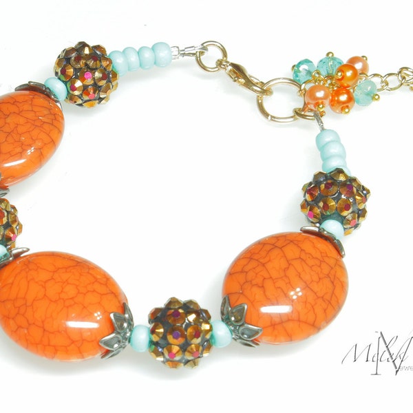 Orange Turquoise Bracelet