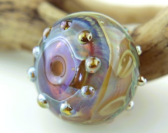 Glass Lampwork Beads, Large Iridescent Hollow Focal