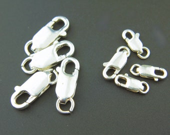 Sterling Silver Lobster Clasps (8) Beading Supplies Jewelry Findings