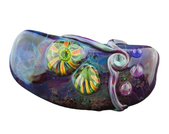 Lampwork Glass Hollow Bead Sea Urchin Sea Shell Focal Ocean Beach ...