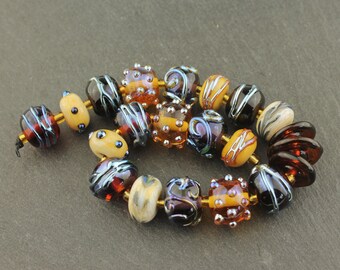 Handmade Lampwork Glass Beads Set