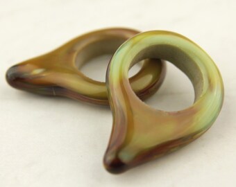 Handmade Lampwork Glass Beads, Teardrop Pair