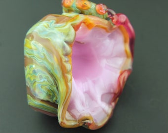 Glazen schelpkraal Lampwork, Focal Shell