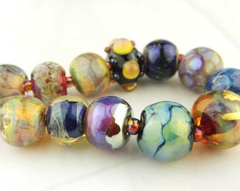 Handmade Glass Lampwork Beads Set
