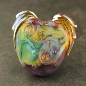 Lampwork Glass Heart Bead Focal