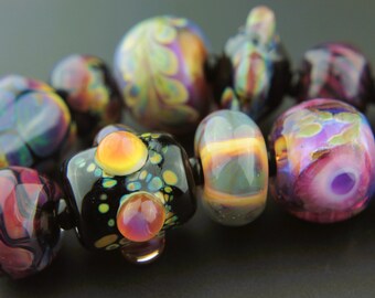 Handmade Glass Lampwork Beads Set