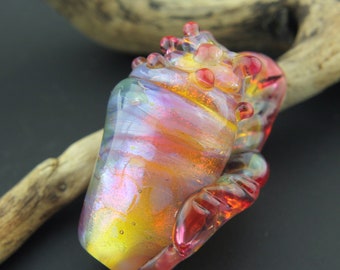 Handmade Lampwork Glass Seashell Bead