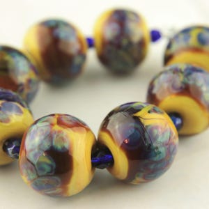 Lampwork Glass Beads Set, Round