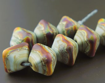 Cuentas de vidrio para lampwork, cristal bicónico, gris, marrón, plateado y azul