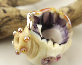 Lampwork Glass Seashell Bead