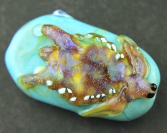 Lampwork Glass Hollow Bead Sea Urchin Sea Shell Focal Ocean Beach ...