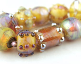 Handmade Glass Lampwork Beads Set
