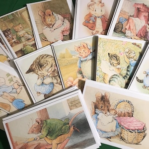 Beatrix Potter Greeting Cards, Literature Gift, Easter Gift, Beatrix Potter Stationary, Children's Gift, Beatrix Potter Easter