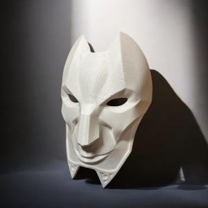Jhin Replica Mask - League of Legends cosplay prop, Jhin champion mask - KDA
