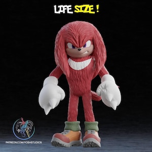 Life Size Knuckles the Hedgehog  (DIY unpainted Kit) Cosplay sonic shadow movie statue ** READ DESCRIPTION **
