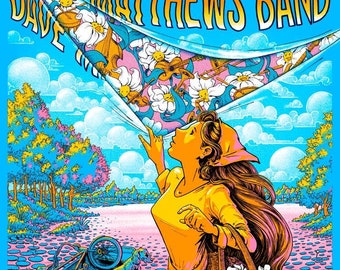 Dave Matthews Band - Virginia Beach, VA 2024 - Official Hand Printed Poster