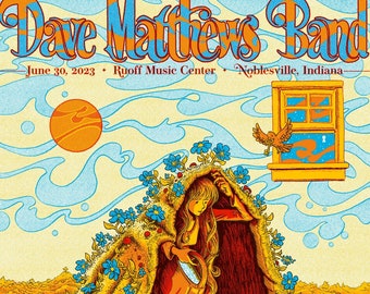 Dave Matthews Band - Noblesville, IN 2023 - Official Hand Printed Poster