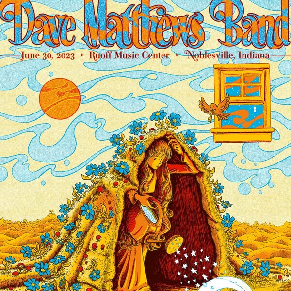 Dave Matthews Band - Noblesville, IN 2023 - Official Hand Printed Poster