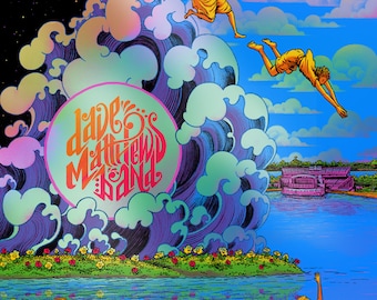 Dave Matthews Band - Jones Beach, NY 2022 - Rainbow HoloFoil - Official Hand Printed Poster