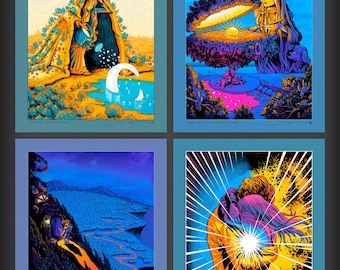 Full Set of Four Art Print by James Flames