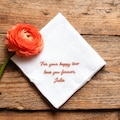 Personalized Embroidered Handkerchief - Wedding Gift for Dad Mom with Any Text Engaged Gift, Wedding Handkerchief product logo