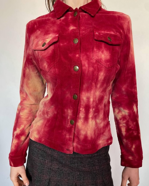 Miss Sixty Vintage Y2k Tie-dye Corduroy Jacket - Etsy